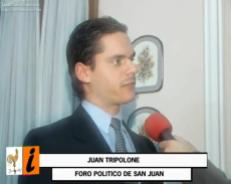 Juan Marcos Tripolone - Fundador - Foro Político de San Juan - Entrevista Televisiva - Canal 4